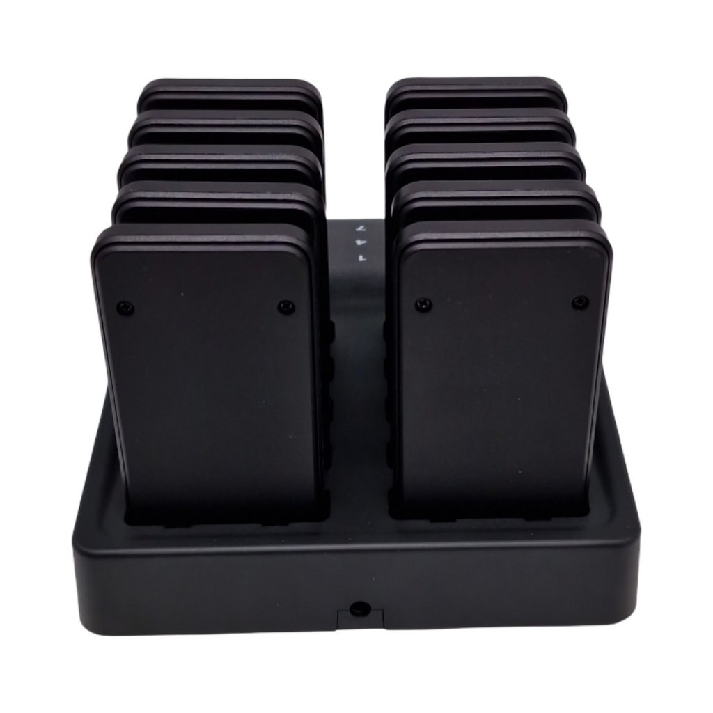 VEVOR Restaurant Pager System Funk Buzzer Set mit Vibration und Licht für 10 Empfänger 400m Reichweite