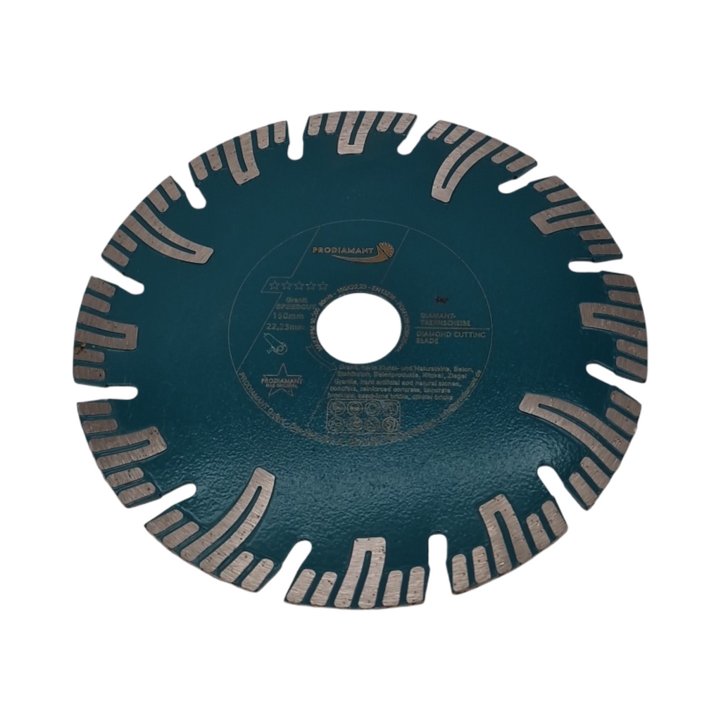 PRODIAMANT Diamant-Trennscheibe Granit Super Speed Cut Doppelpack Schutzsegmente 150 mm x 22,2 mm