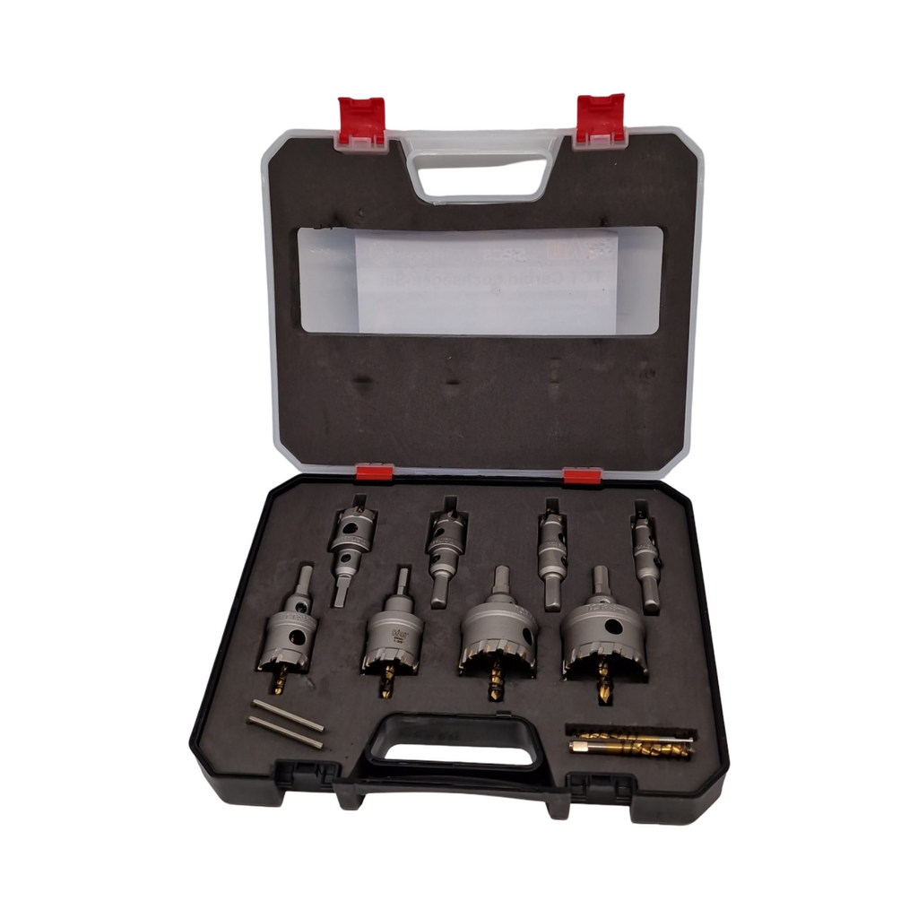 SALI TCT Lochsäge Bohrer Set 8 Stück Hartmetall Titanbeschichtet für Edelstahl Eisen Legierung