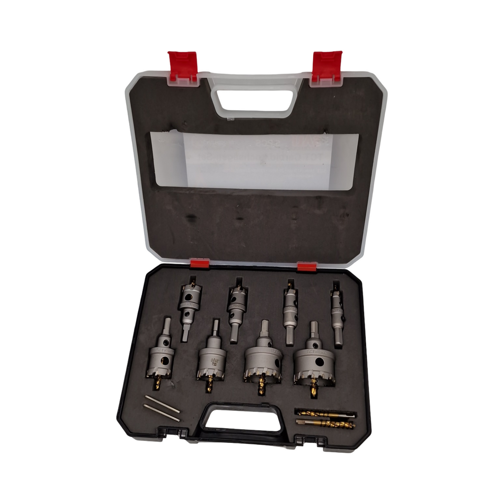 SALI TCT Lochsäge Bohrer Set 8 Stück Hartmetall Titanbeschichtet für Edelstahl Eisen Legierung