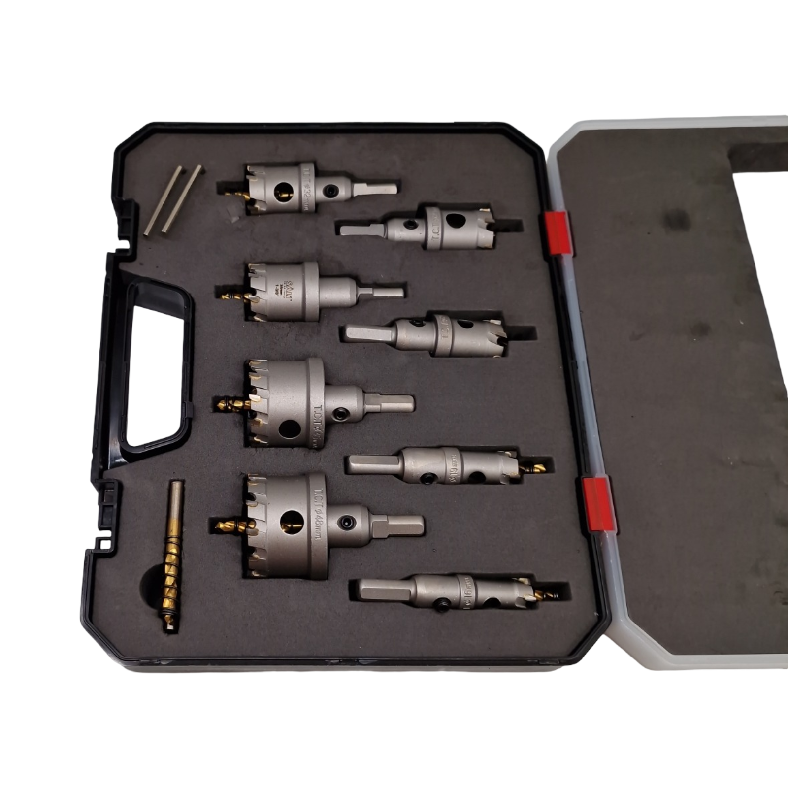 SALI TCT Lochsäge Bohrer Set 8 Stück Hartmetall Titanbeschichtet für Edelstahl Eisen Legierung