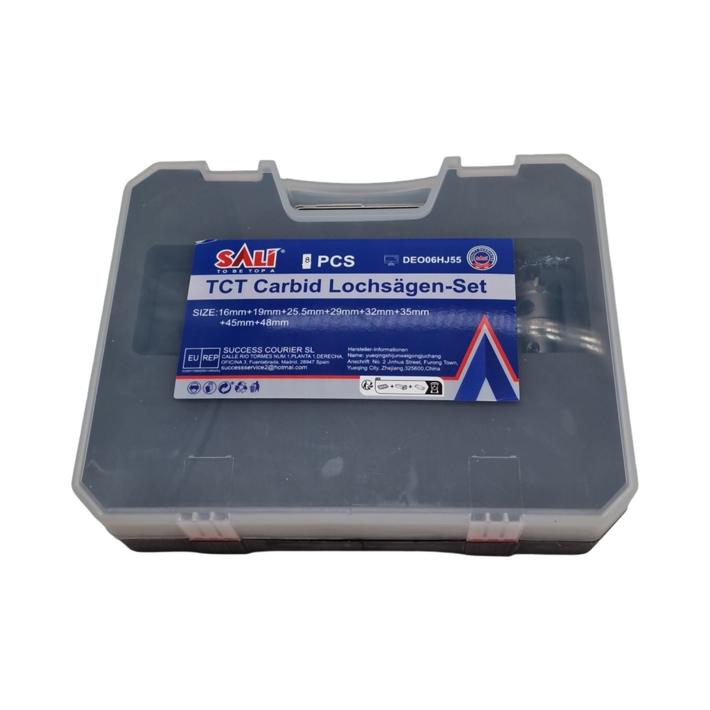 SALI TCT Lochsäge Bohrer Set 8 Stück Hartmetall Titanbeschichtet für Edelstahl Eisen Legierung