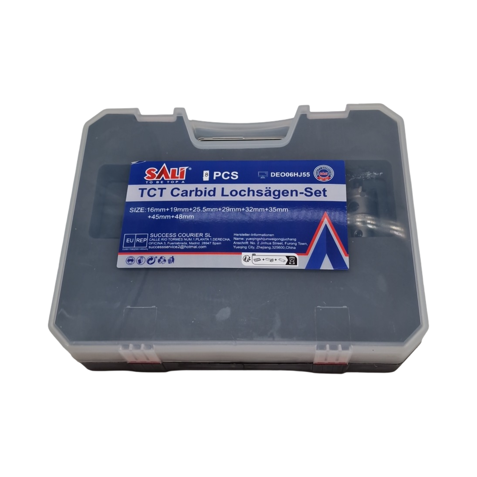 SALI TCT Lochsäge Bohrer Set 8 Stück Hartmetall Titanbeschichtet für Edelstahl Eisen Legierung