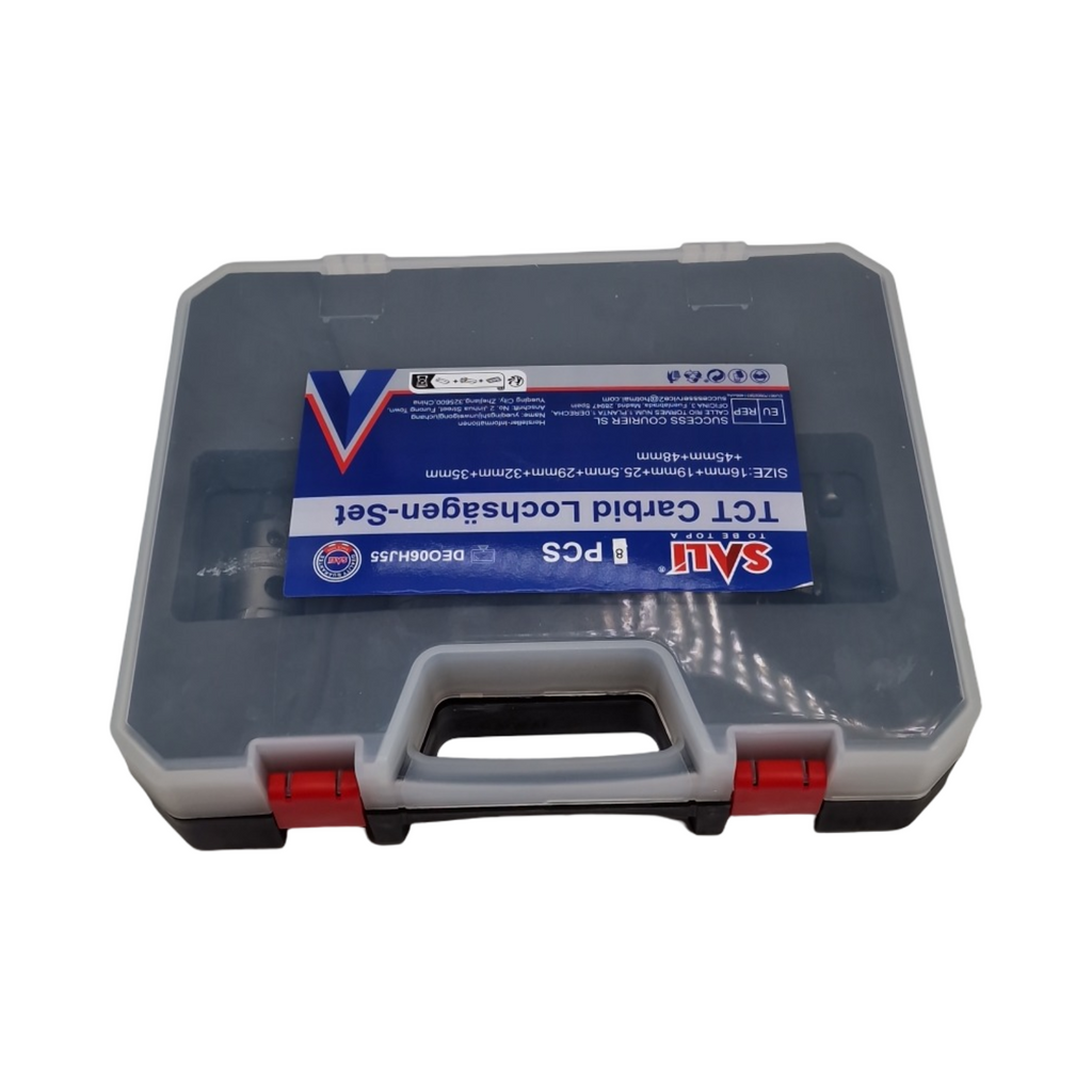 SALI TCT Lochsäge Bohrer Set 8 Stück Hartmetall Titanbeschichtet für Edelstahl Eisen Legierung