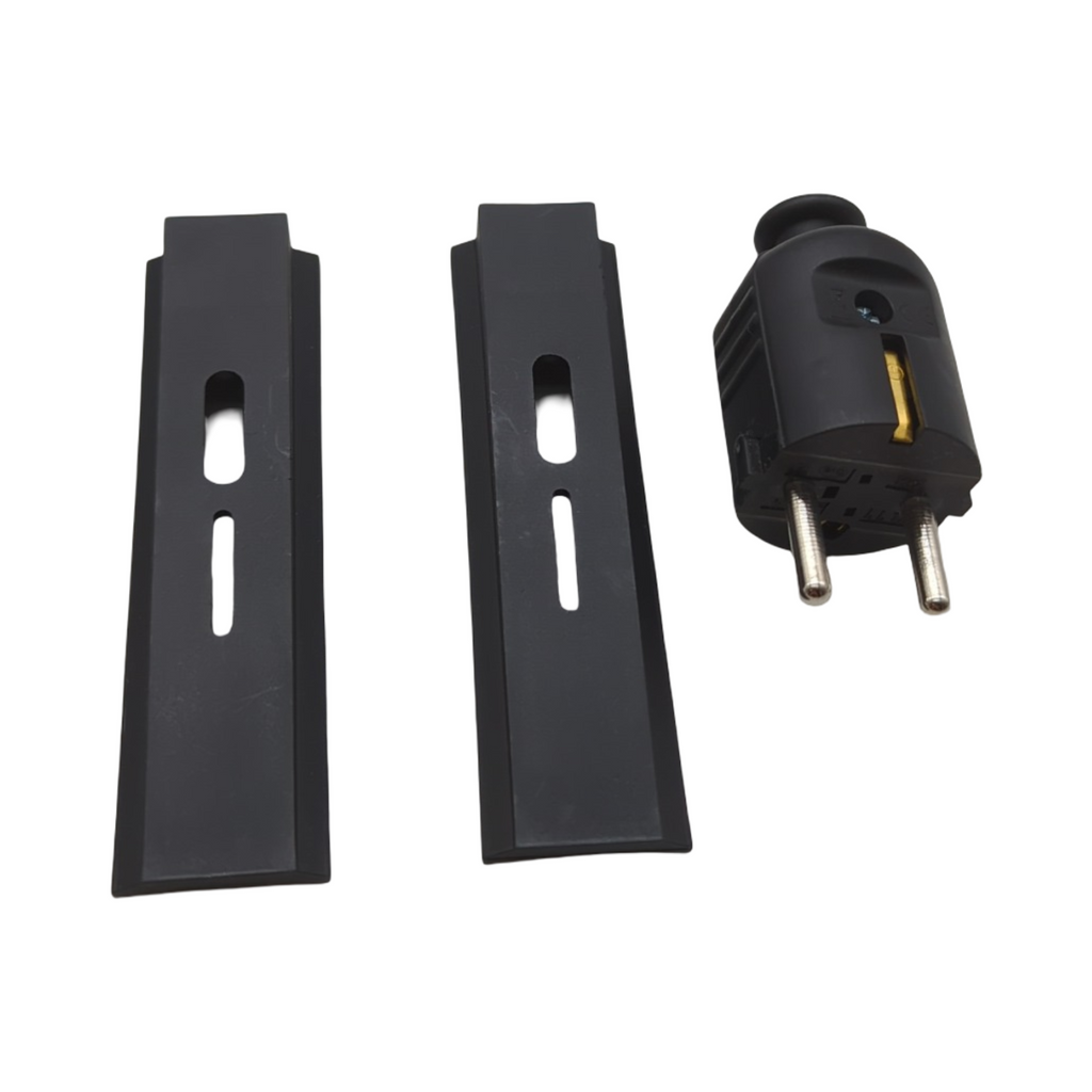EVOline Backflip Steckdosenleiste 2-fach versenkbar mit USB-C Charger schwarz matt Kunststoff Glas