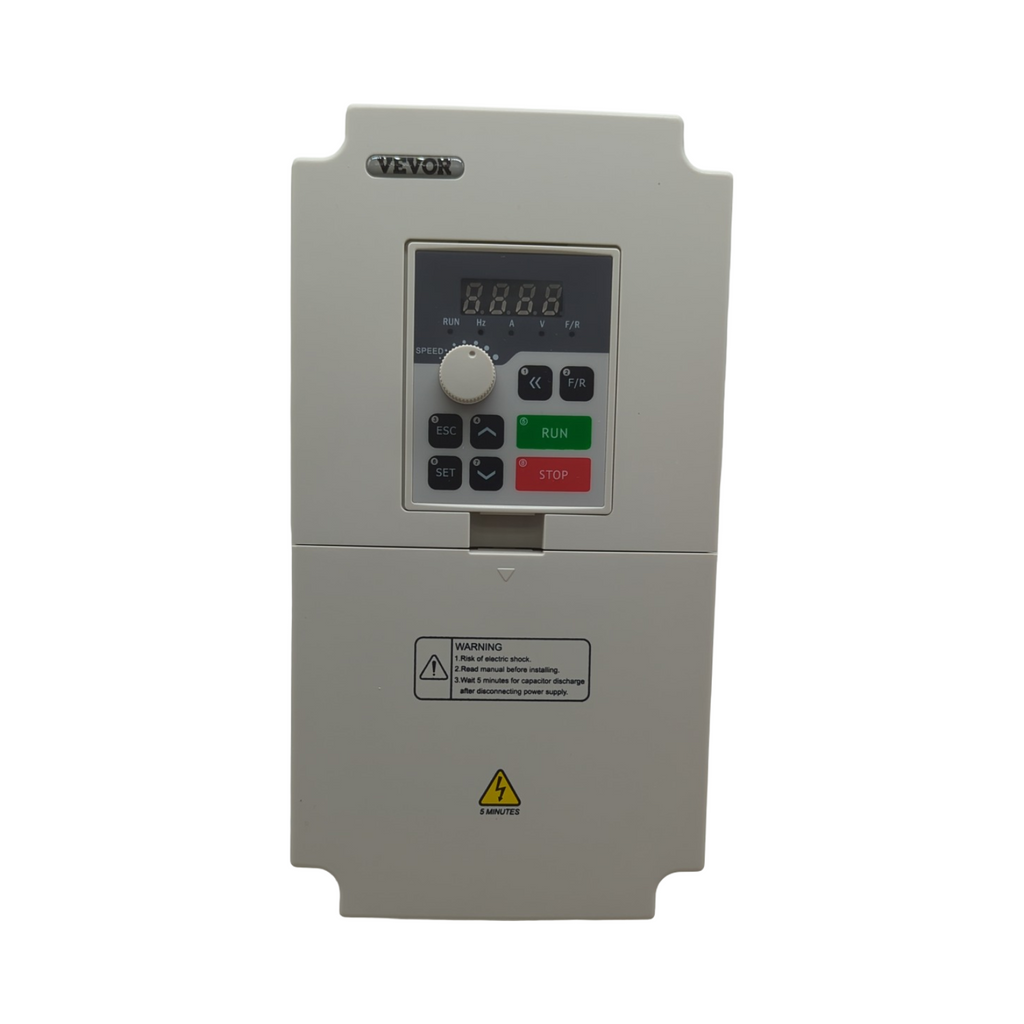 VEVOR Frequenzumrichter VFD 5 PS 4 kW 18A 1/3 Phasen AC 220V Eingang auf 3 Phasen AC 0–220V Ausgang 50/60Hz 0–2000Hz