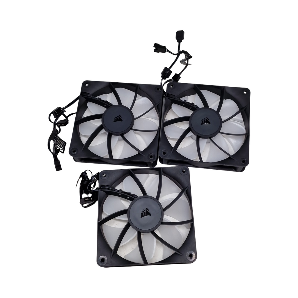 CORSAIR RS120 120mm ARGB PWM Lüfter Dreierpack magnetisches Dome-Lager geräuscharm schwarz