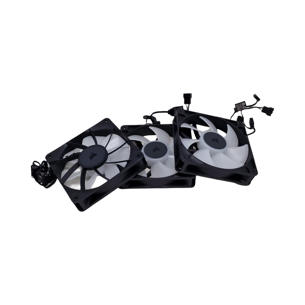 CORSAIR RS120 120mm ARGB PWM Lüfter Dreierpack magnetisches Dome-Lager geräuscharm schwarz