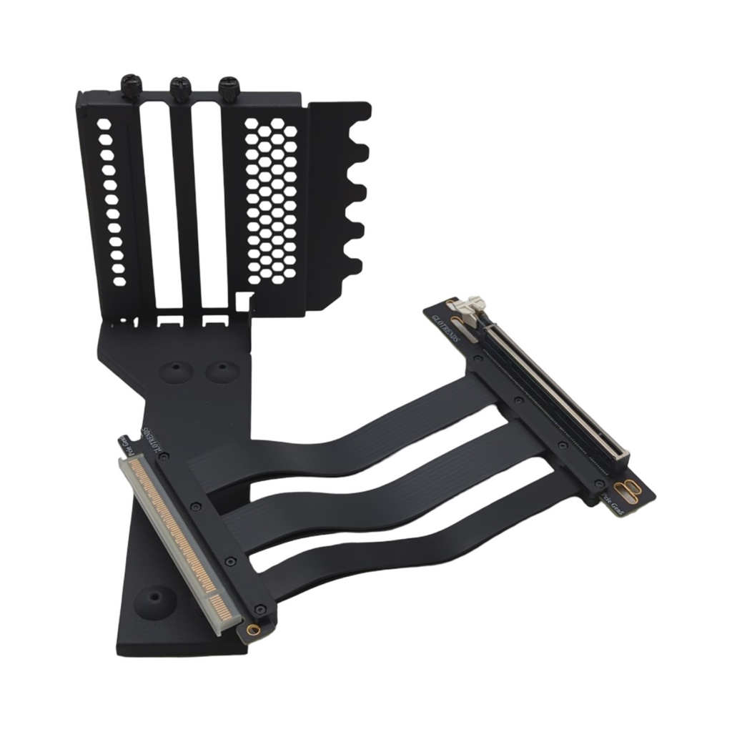 GLOTRENDS 3-Slot GPU Halterung PCIe 5.0 Riser Kabel 150mm Vertikalmontage kompatibel mit RTX5090 RTX4090 RX
