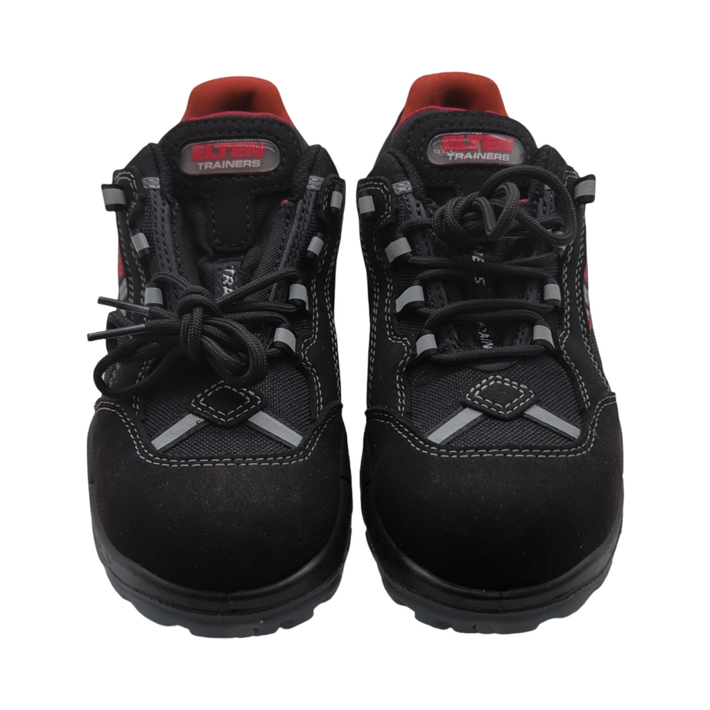 ELTEN SENEX ESD S3 Sicherheitsschuhe Textil Kunststoffkappe leicht sportlich Schwarz Rot Damen Herren Größe 36