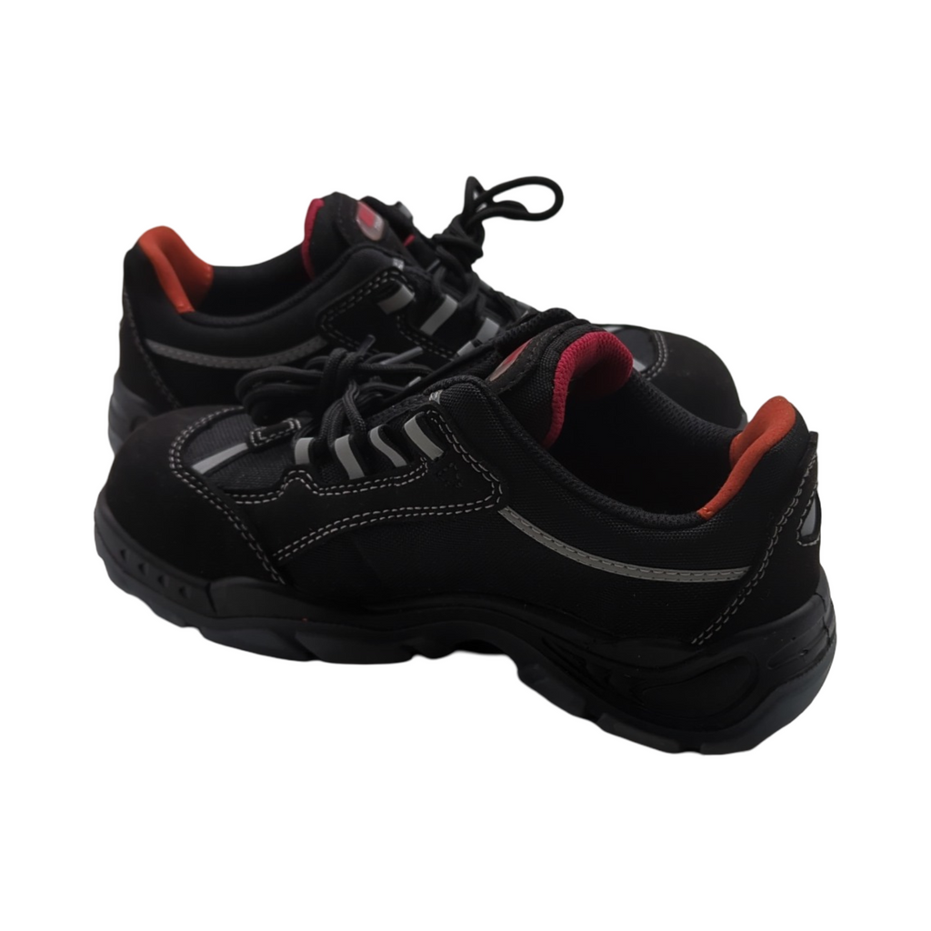 ELTEN SENEX ESD S3 Sicherheitsschuhe Textil Kunststoffkappe leicht sportlich Schwarz Rot Damen Herren Größe 36