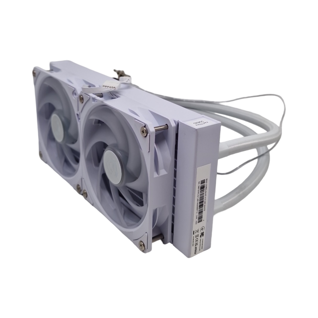 MSI MAG CORELIQUID A13 240 WHITE All-in-One-Flüssigkeitskühler volle CPU-Abdeckung verbessertes Wasserkanal-Design CycloBlade 7 Split-Flow Radiator weiß R...