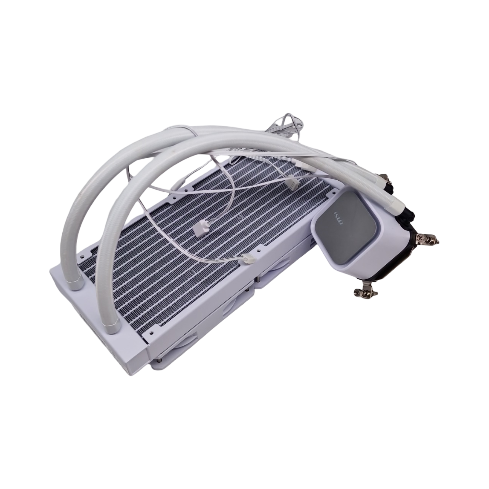 MSI MAG CORELIQUID A13 240 WHITE All-in-One-Flüssigkeitskühler volle CPU-Abdeckung verbessertes Wasserkanal-Design CycloBlade 7 Split-Flow Radiator weiß R...