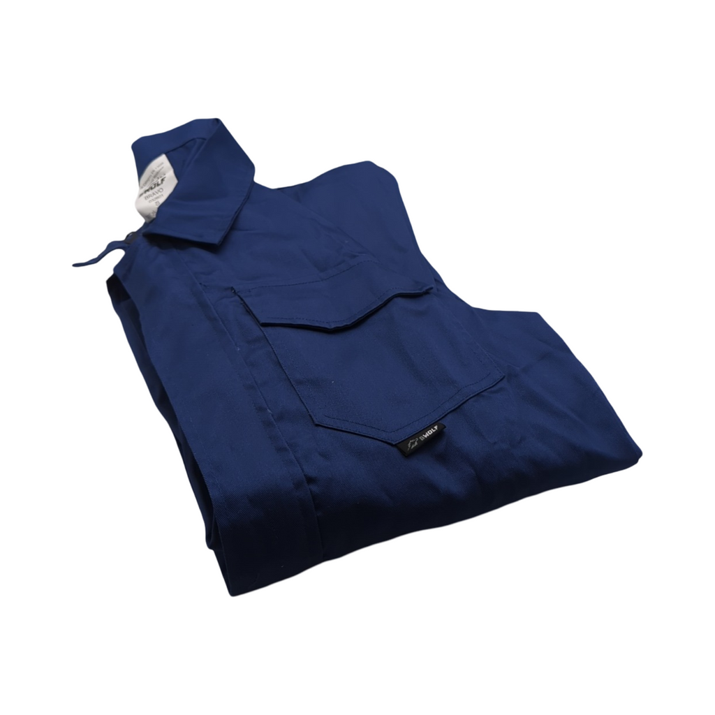 BWOLF ANAX Arbeitsoverall Herren 100% Baumwolle 5 Taschen Navy S