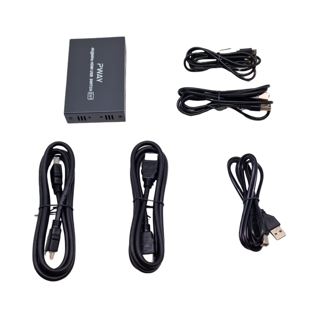 HDMI KVM Switch 2 Port Umschalter 4K 60Hz USB 2.0 für 2 PC 1 Monitor