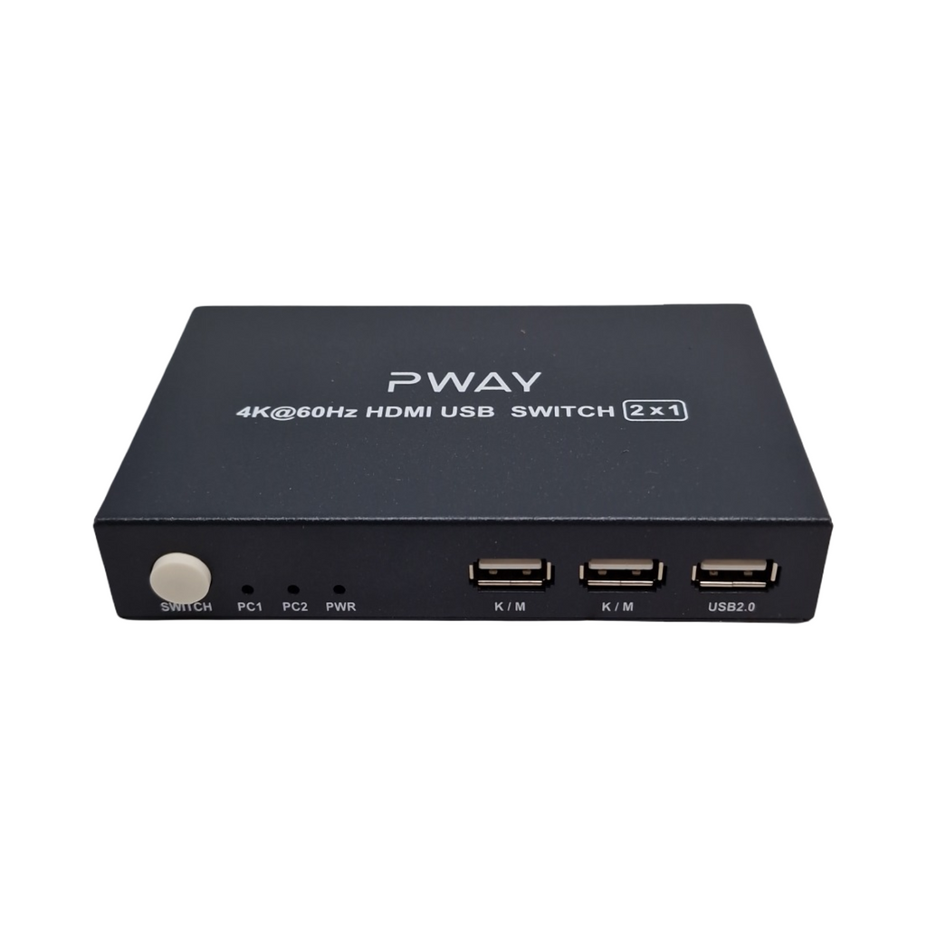 HDMI KVM Switch 2 Port Umschalter 4K 60Hz USB 2.0 für 2 PC 1 Monitor