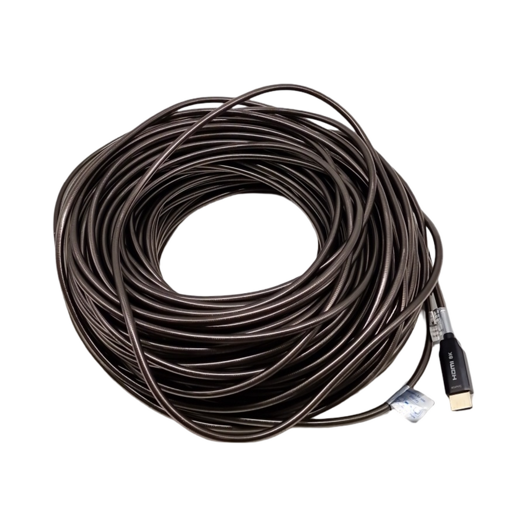 HDMI Kabel 2.1 AOC Glasfaser Metallarmierung 48Gbps Ultra High Speed 50m HDR kompatibel mit PS5 Xbox X Serie PC