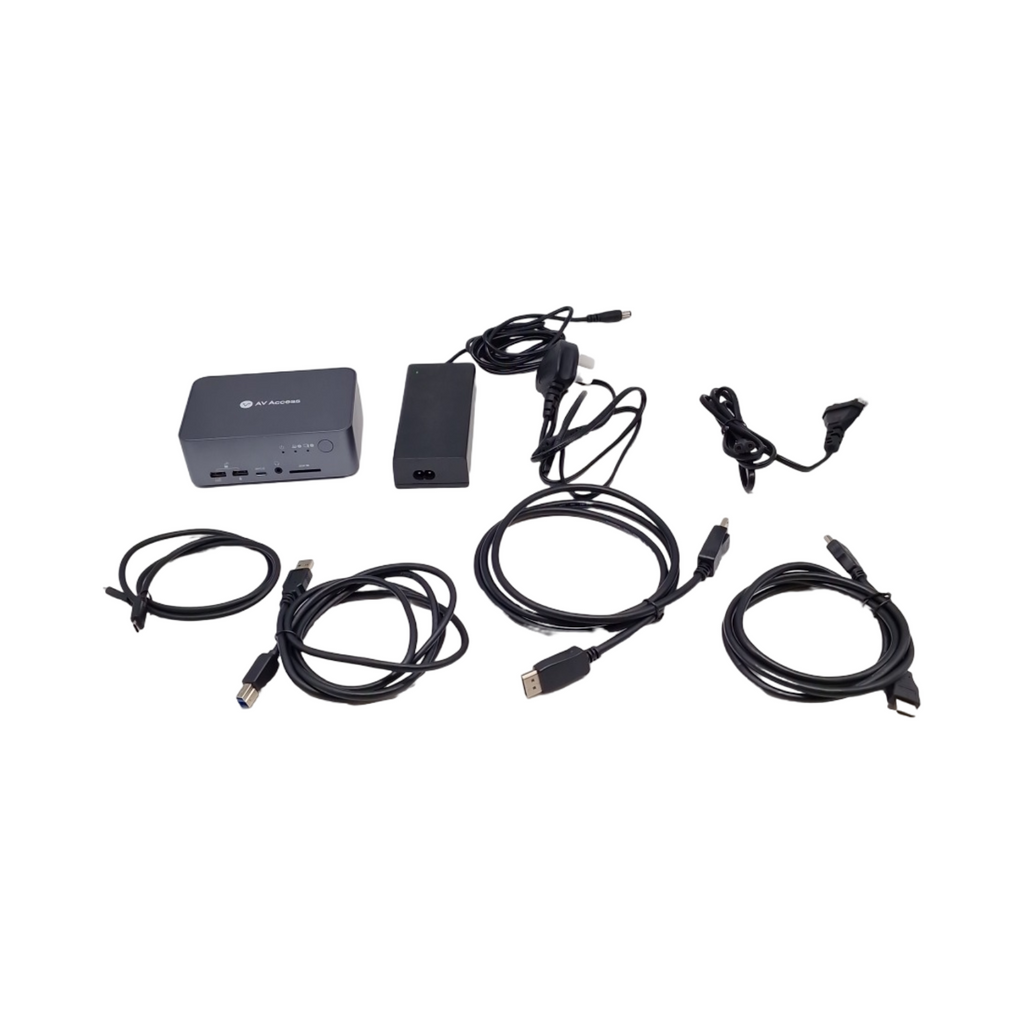 Docking Station KVM Switch Dual Monitor USB-C-Ladung Vollaluminium 4K für Laptop und Desktop für 2 PCs mit Ethernet EDID