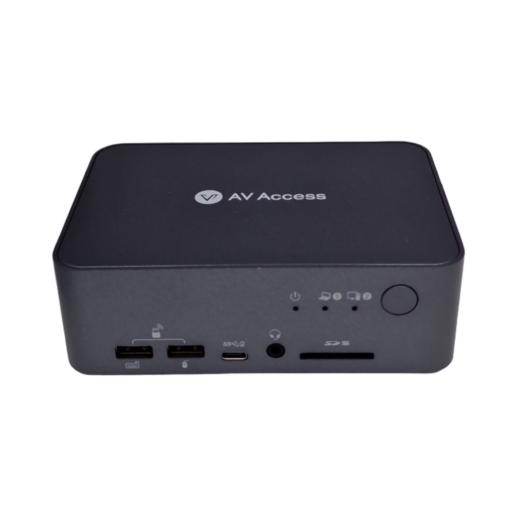 Docking Station KVM Switch Dual Monitor USB-C-Ladung Vollaluminium 4K für Laptop und Desktop für 2 PCs mit Ethernet EDID