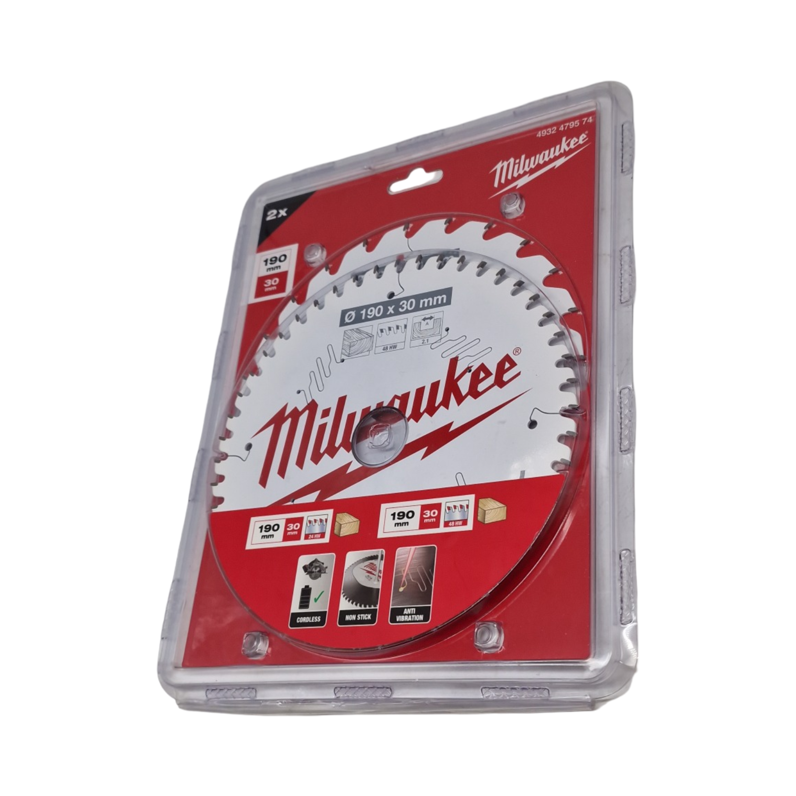 Milwaukee - 190 x 30 mm Kreissägeblatt-Doppelpack (2-teilig)