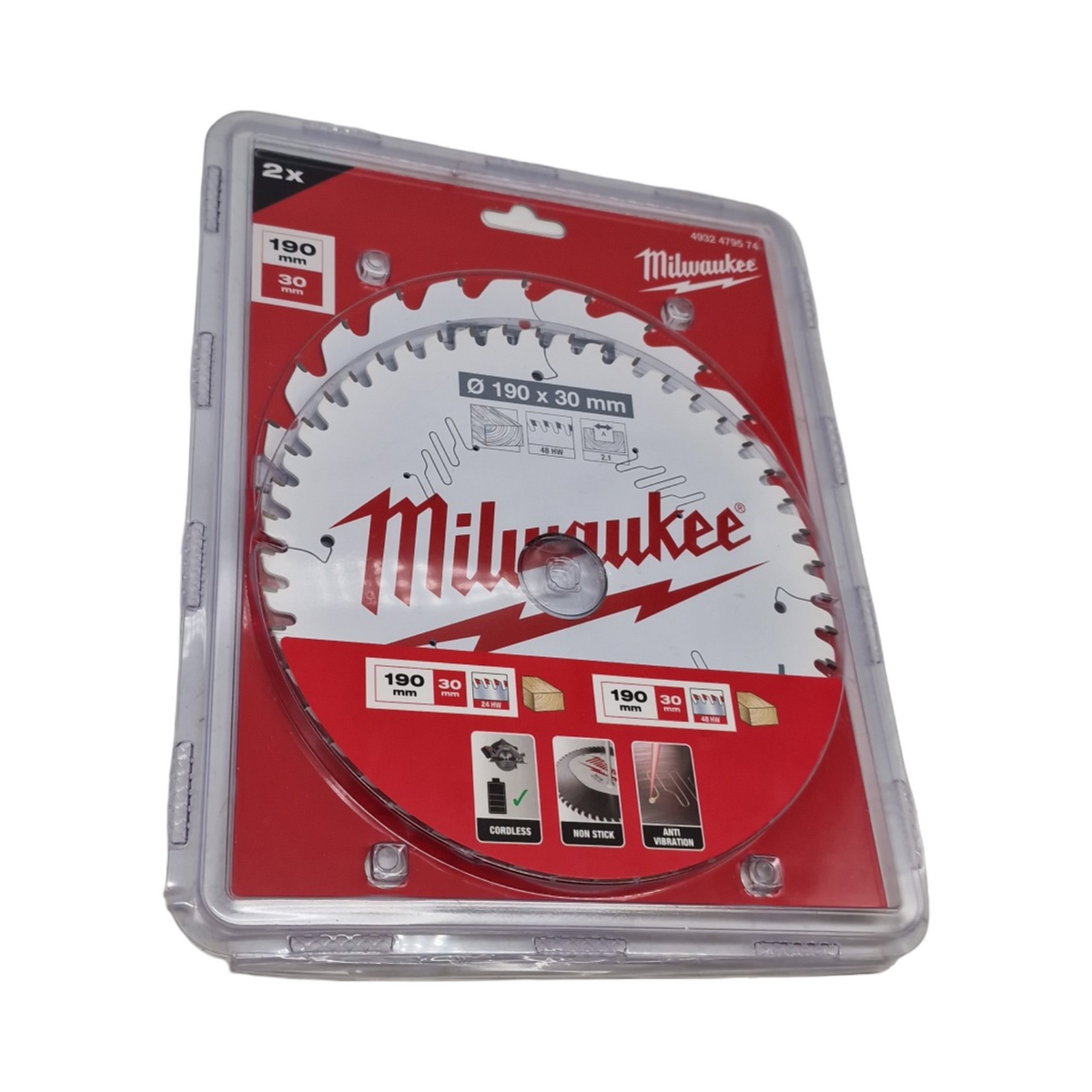 Milwaukee - 190 x 30 mm Kreissägeblatt-Doppelpack (2-teilig)