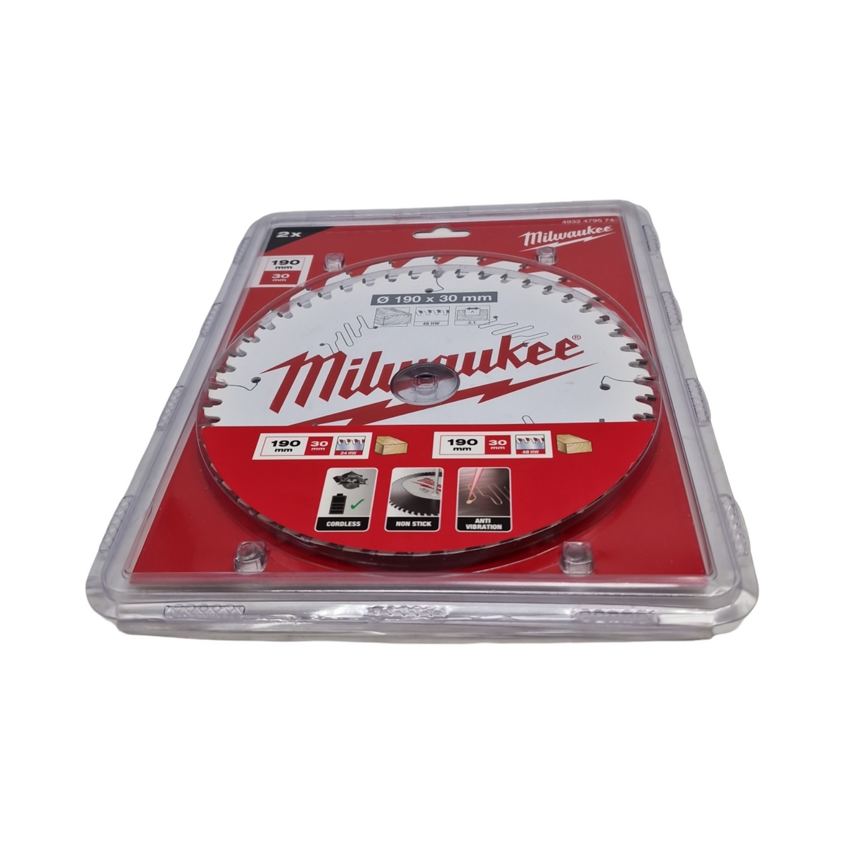 Milwaukee - 190 x 30 mm Kreissägeblatt-Doppelpack (2-teilig)