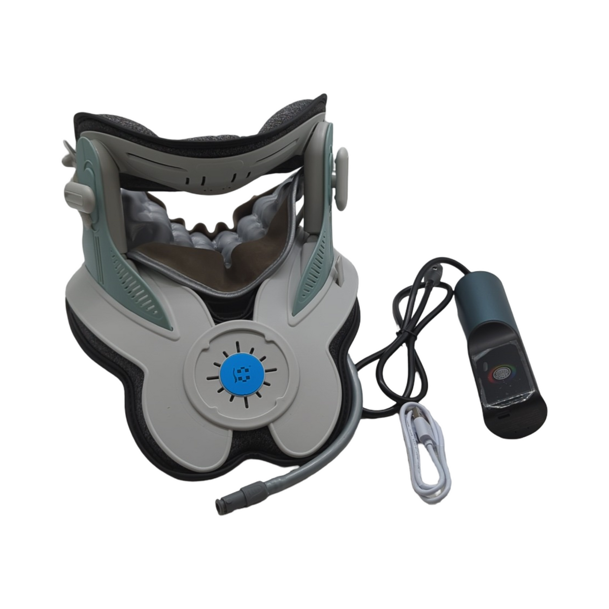 ALLILUYAA Nackenstrecker Halsstrecker 3 Traktionsarten 8 Airbags Gr. L Grau