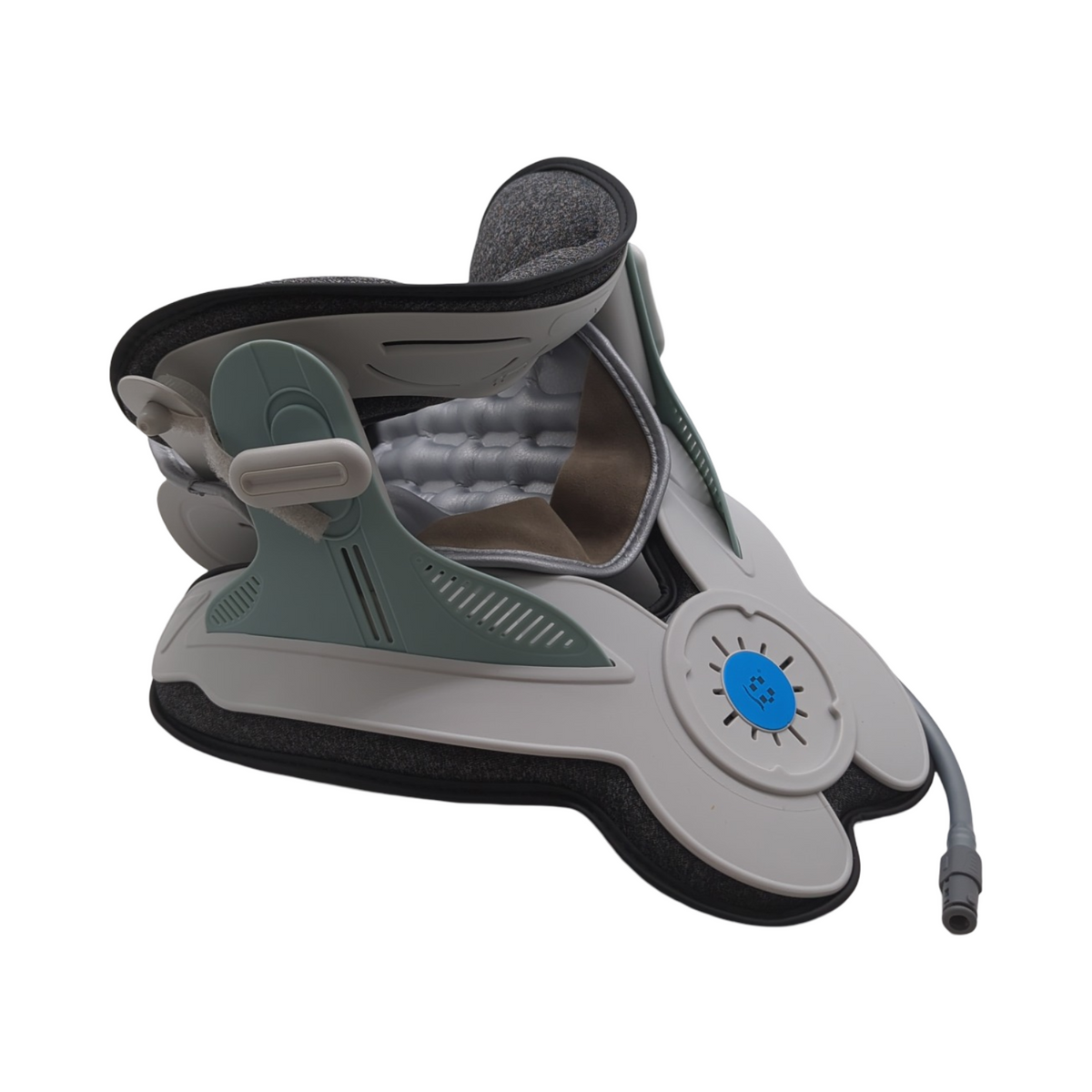 ALLILUYAA Nackenstrecker Halsstrecker 3 Traktionsarten 8 Airbags Gr. L Grau