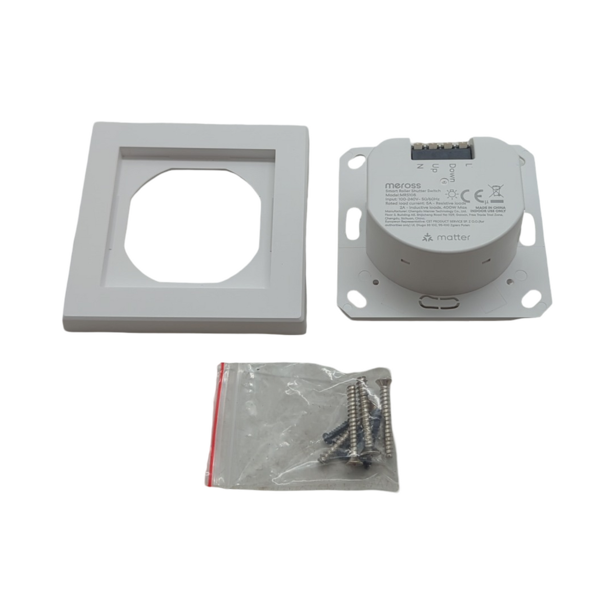 Meross Matter Smart Rollladenschalter WLAN 55x55mm HomeKit Alexa