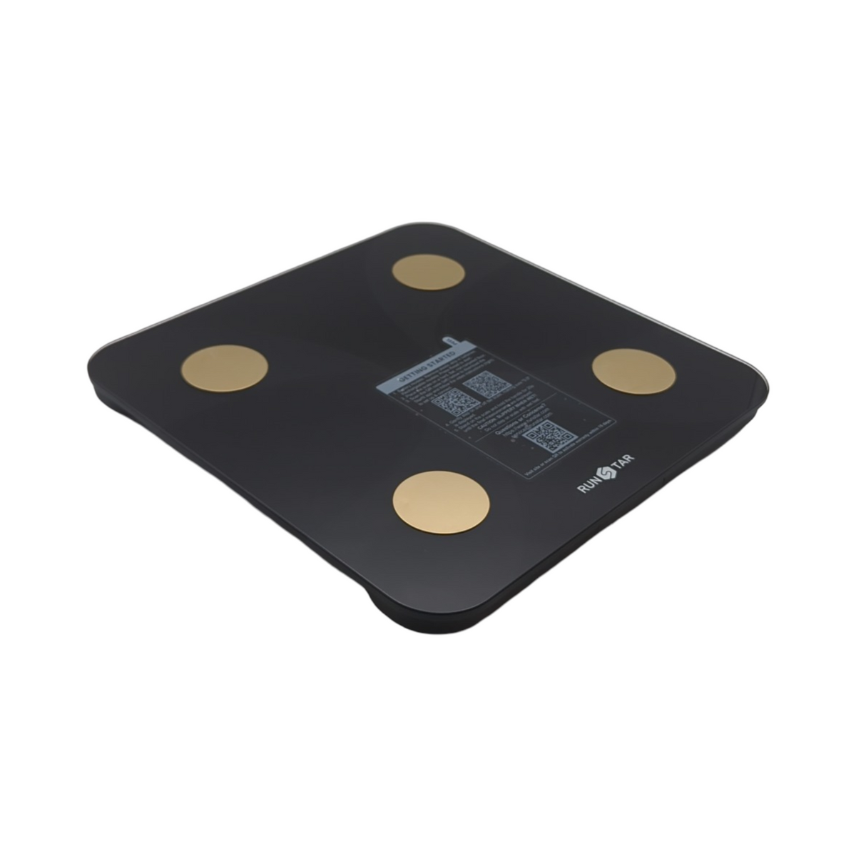 RunSTAR Körperfettwaage Digital mit großem Display App-Synchronisierung Schwarz Analyse 13 Körperwerte