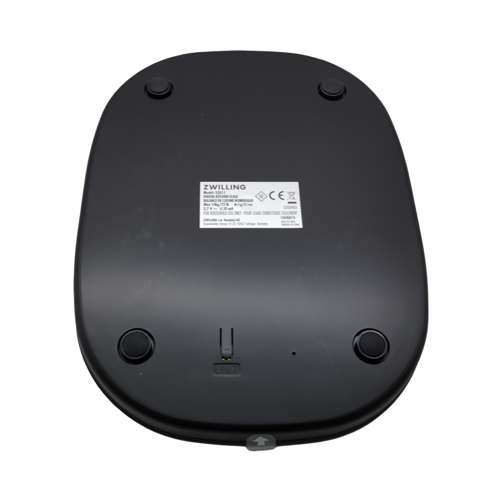 ZWILLING Enfinigy Küchenwaage digital 10 kg Maximalgewicht 0,1 g Genauigkeit schwarz