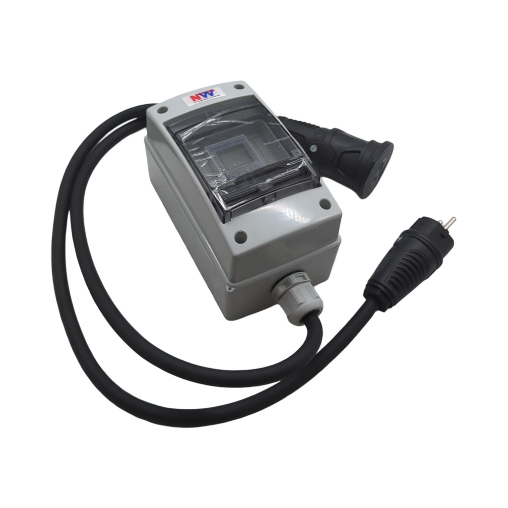 NWP Stromzähler 230V Schuko digital mobil geeicht mit Reset IP54