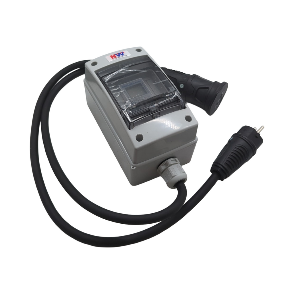 NWP Stromzähler 230V Schuko digital mobil geeicht mit Reset IP54