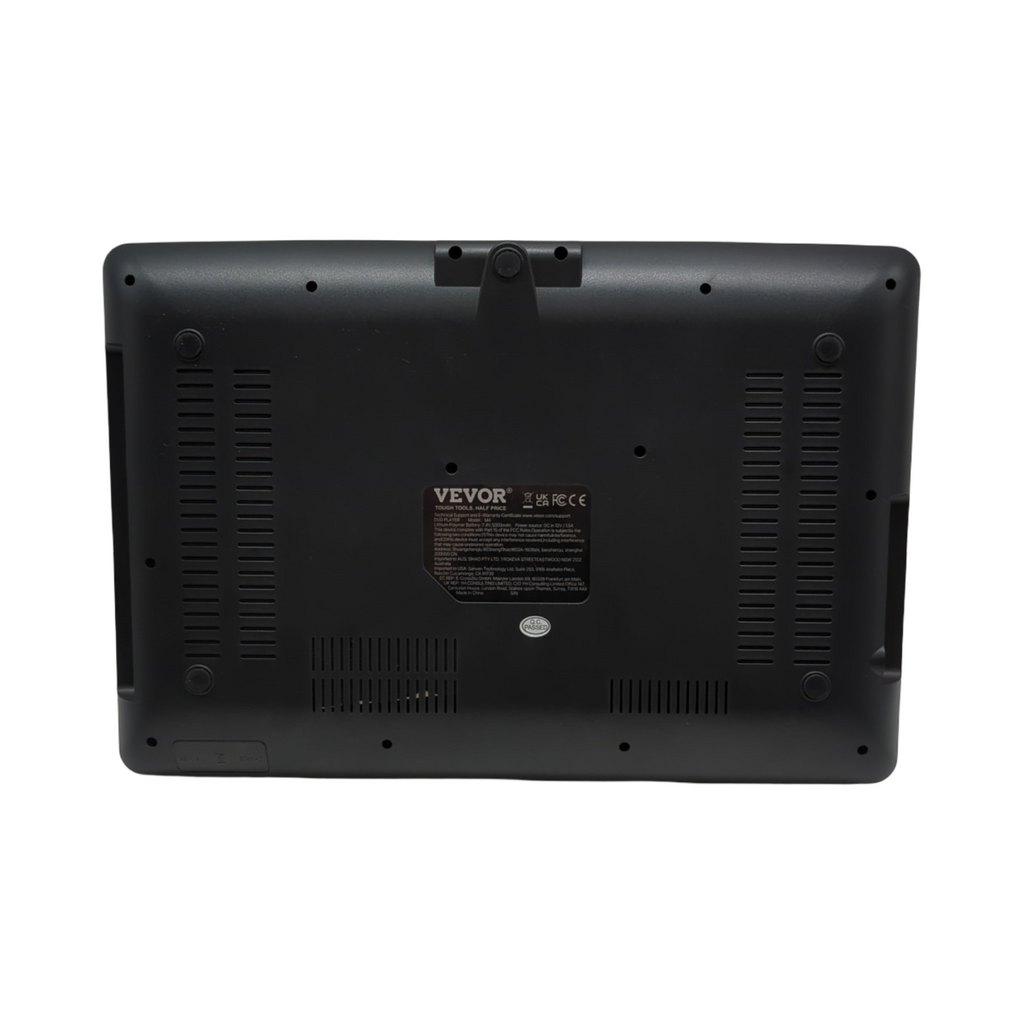 VEVOR Portabler DVD-Player HD-Display 358 mm drehbar mit Autoladegerät integrierter Akku 4,5-5 h zwei Lautsprecher s