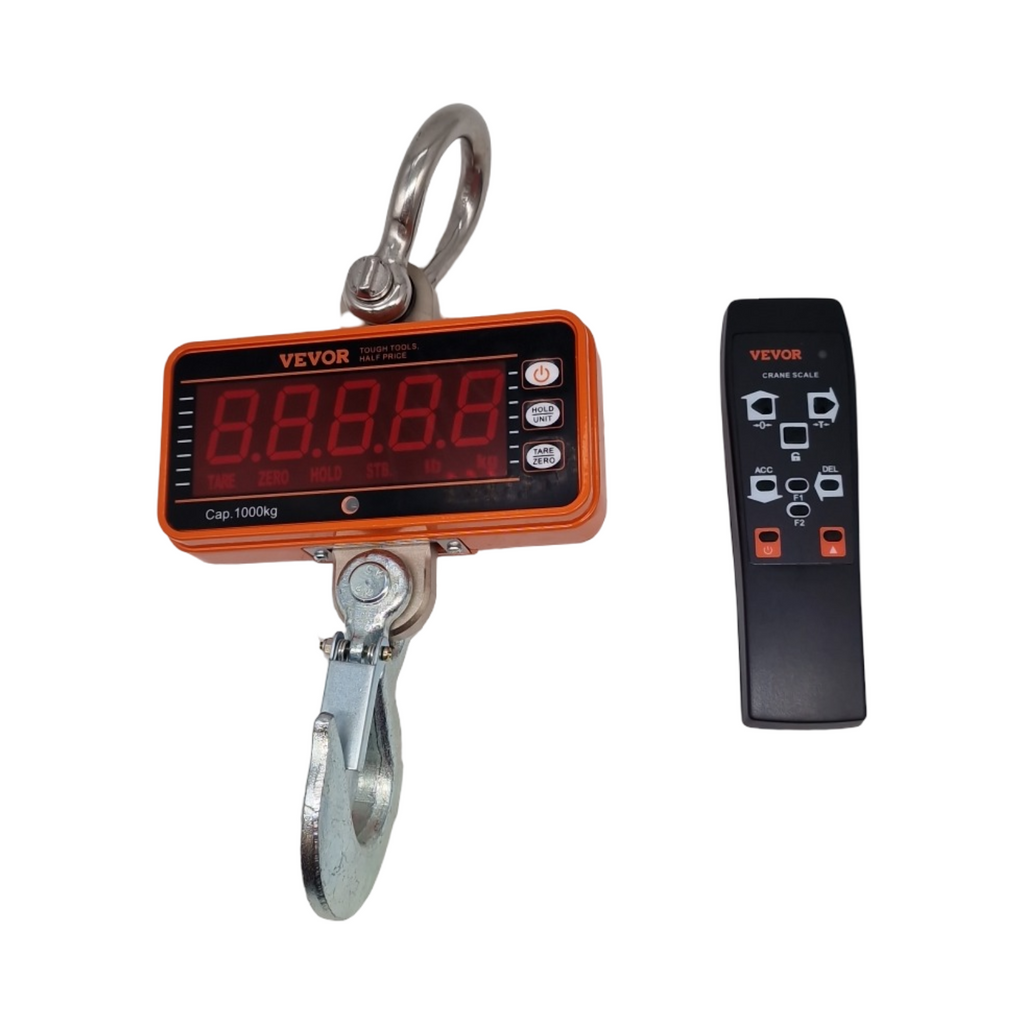 VEVOR Digitale Kranwaage Hängewaage Industriewaage LED-Display Mini Zugwaage 9-1000kg
