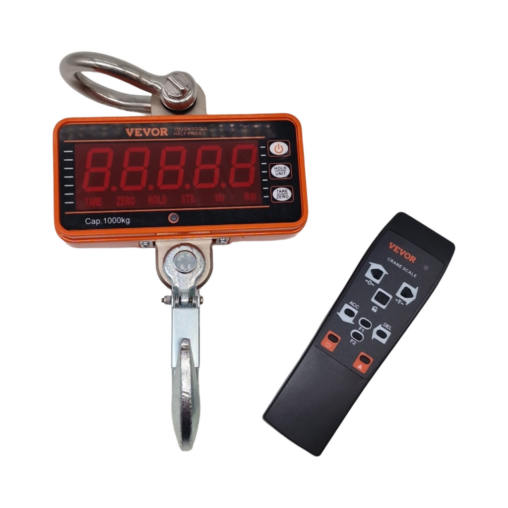 VEVOR Digitale Kranwaage Hängewaage Industriewaage LED-Display Mini Zugwaage 9-1000kg