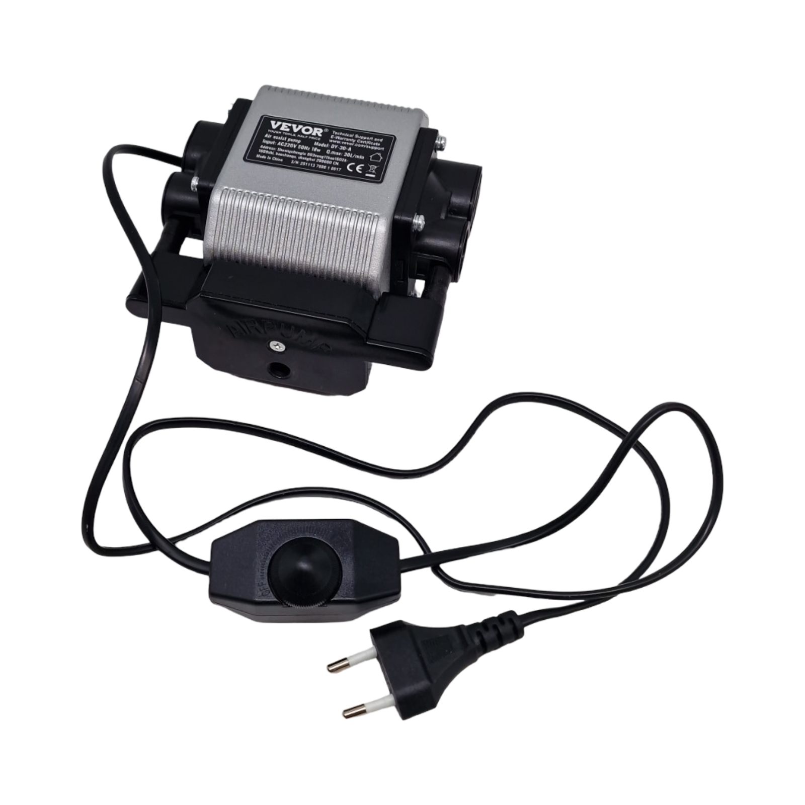 VEVOR Air Assist Kit Pneumatische Pumpe 30 L/min regelbar zur Rauch- und Staubentfernung