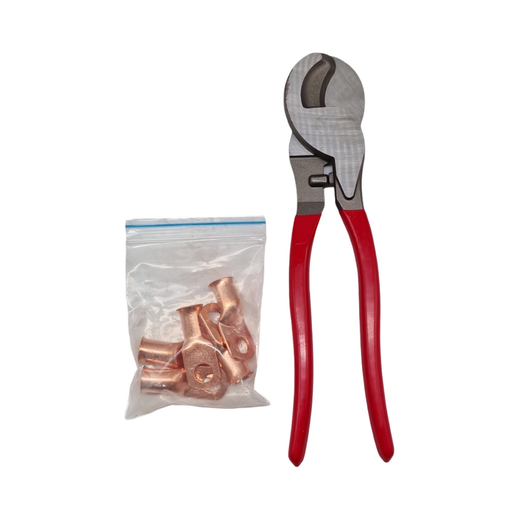 VEVOR Hydraulische Crimpzange 4-70mm² Crimpwerkzeug für Aluminium Kupfer Kabel AWG12-2/0 mit Kabelschneider