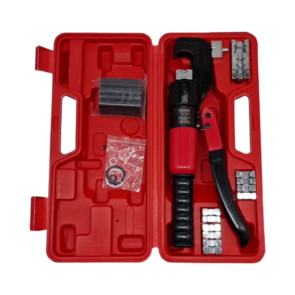 VEVOR Hydraulische Crimpzange 4-70mm² Crimpwerkzeug für Aluminium Kupfer Kabel AWG12-2/0 mit Kabelschneider