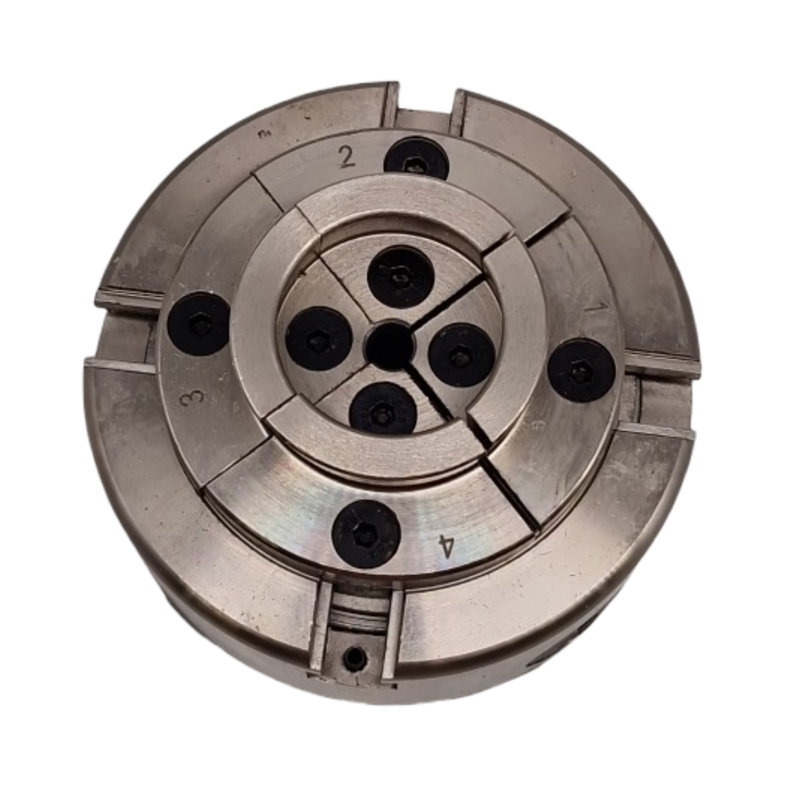 VEVOR KP96 Drehbankfutter 4-Backen 96mm Backenfutter 45# Stahl Klemmbereich 32–70mm Innengewinde M33 x 3,5 TPI