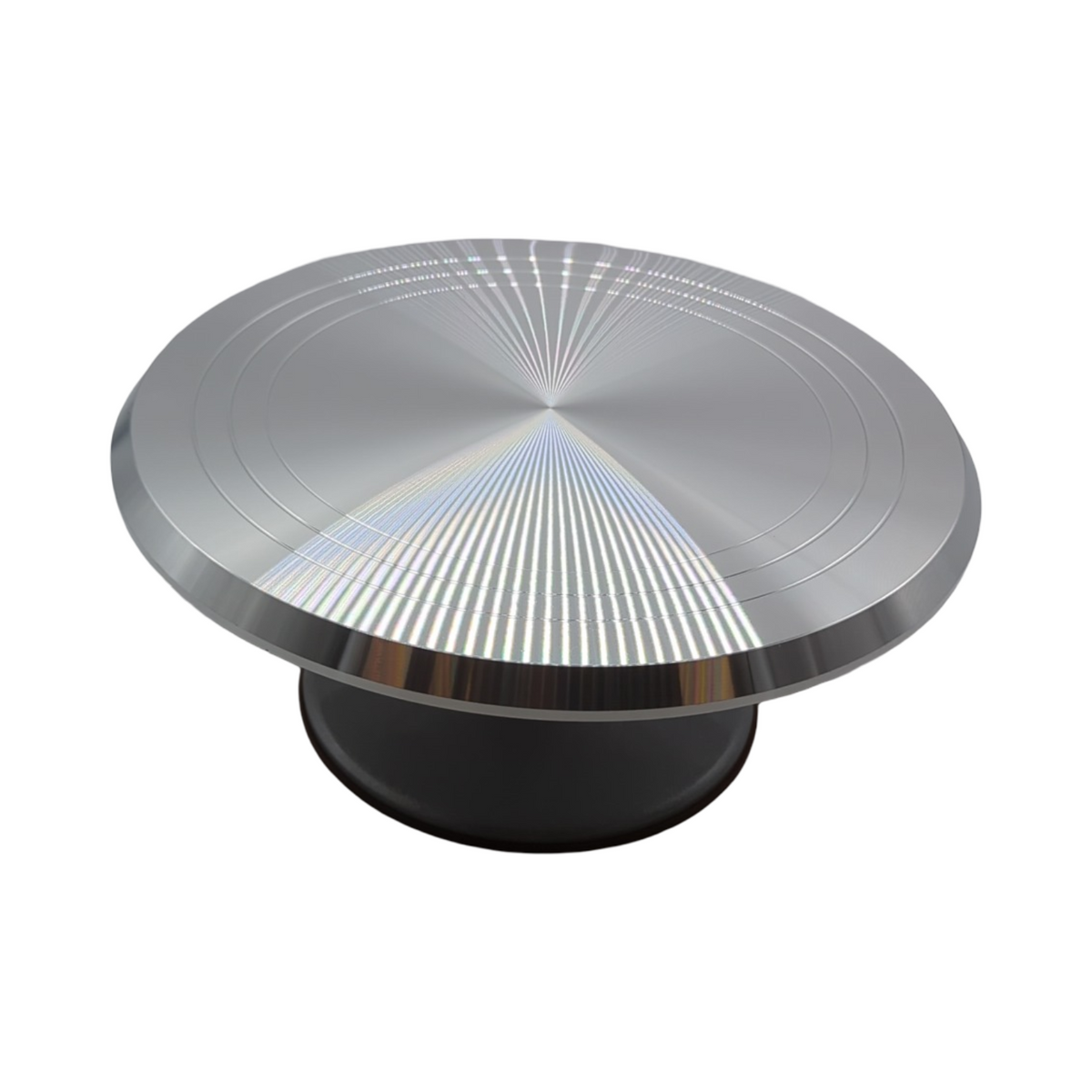 Yizish Tortenplatte drehbar Aluminiumlegierung 31 cm inkl 2 Eisspatel 3 Teigschaber
