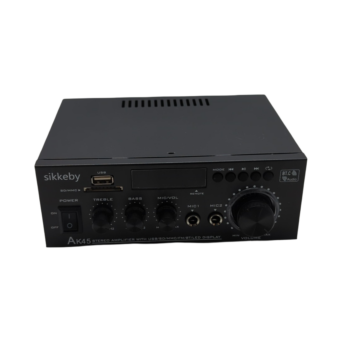 AK45 Mini HiFi Verstärker Stereo Empfänger mit Bluetooth 2.0 Kanal 40W x 2 USB SD FM Karaoke Mikrofon