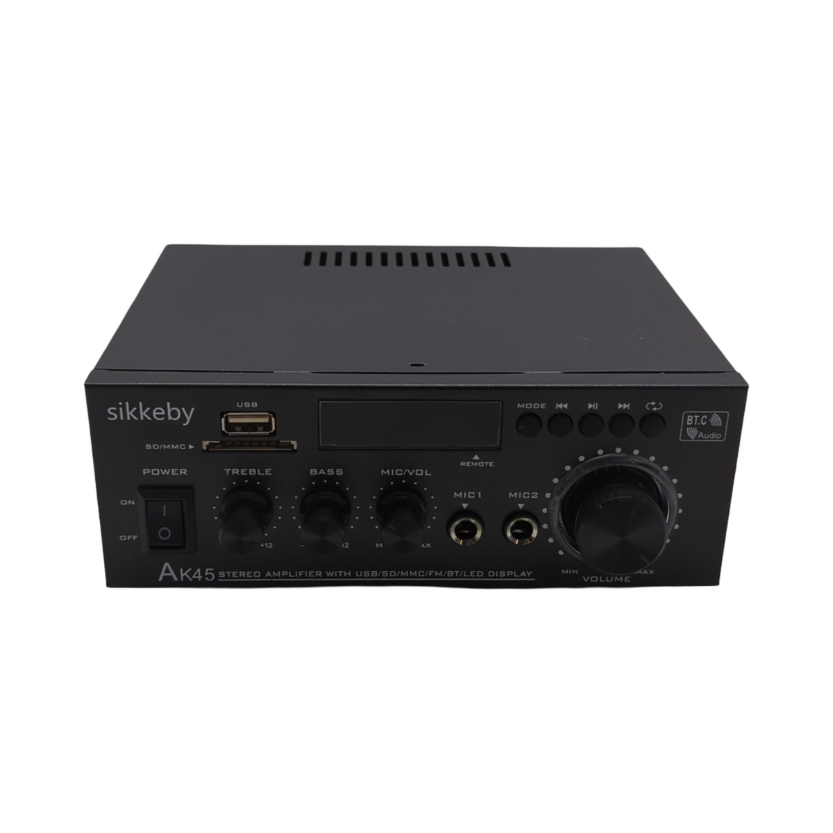 AK45 Mini HiFi Verstärker Stereo Empfänger mit Bluetooth 2.0 Kanal 40W x 2 USB SD FM Karaoke Mikrofon