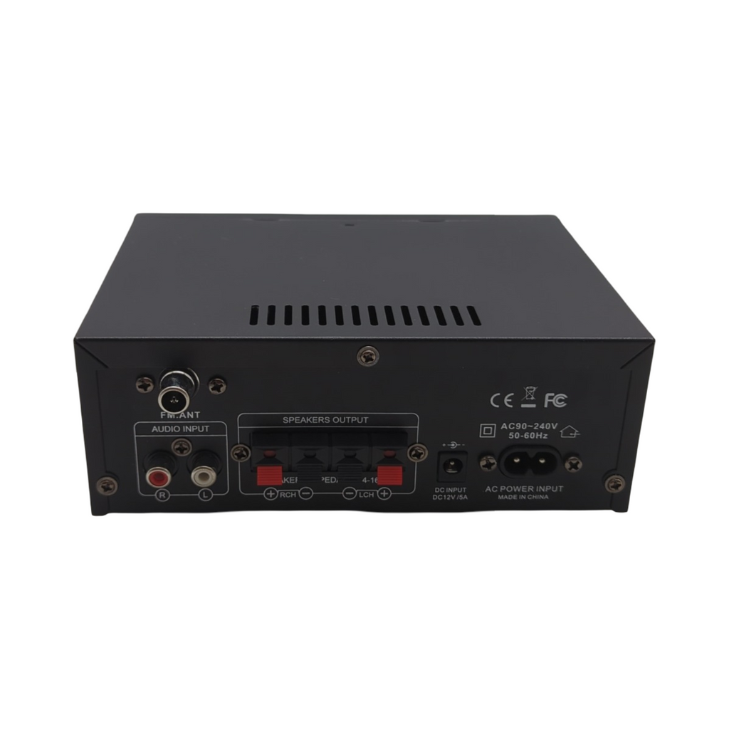 AK45 Mini HiFi Verstärker Stereo Empfänger mit Bluetooth 2.0 Kanal 40W x 2 USB SD FM Karaoke Mikrofon
