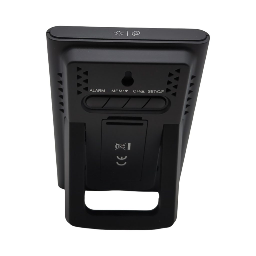 Baldr Wetterstation Funk Außensensor Thermometer Hygrometer Schwarz