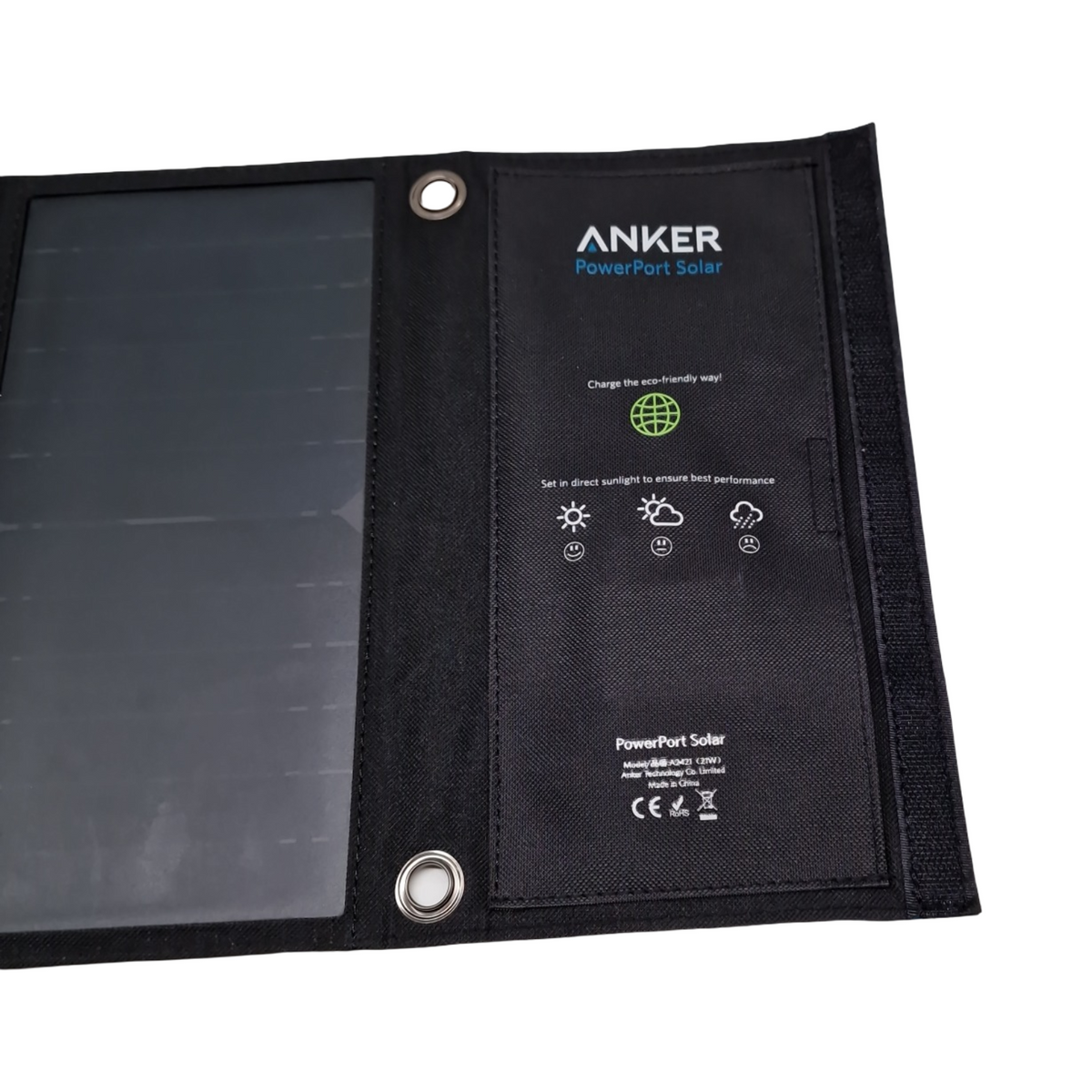 Anker PowerPort Solar 21W Solarladegerät Dual USB kompatibel mit iPhone iPad Galaxy LG Nexus HTC