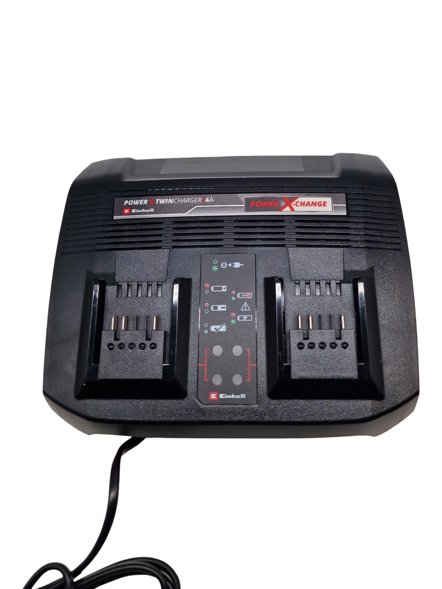 Einhell Power X-Twincharger 4A Ladegerät 18V für 2 Akkus simultane Ladung Batteriekontrolle