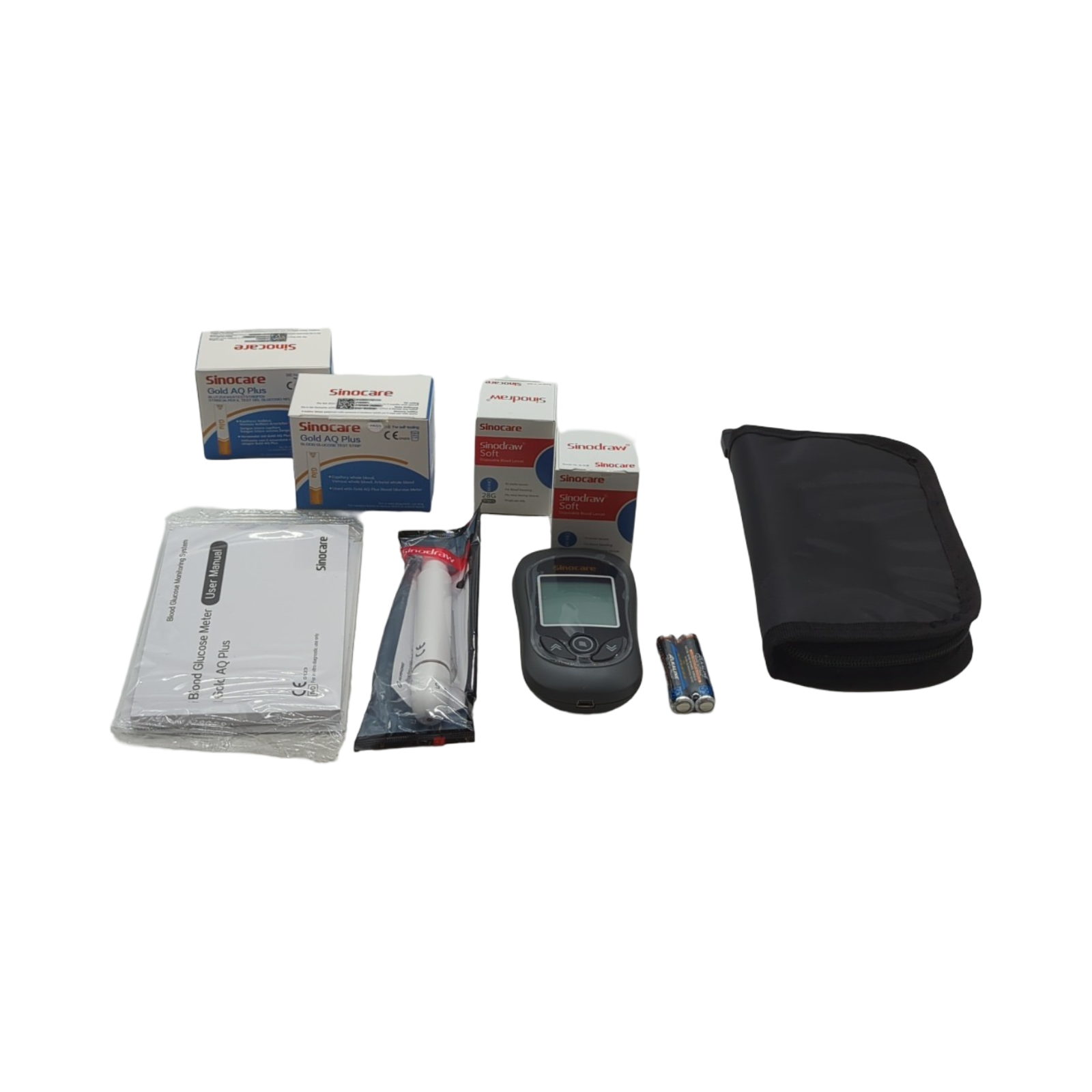 Sinocare Glukometer Blutzuckermessgerät automatische Codierung für Kinder und Erwachsene Messbereich 20-600 mg/dl