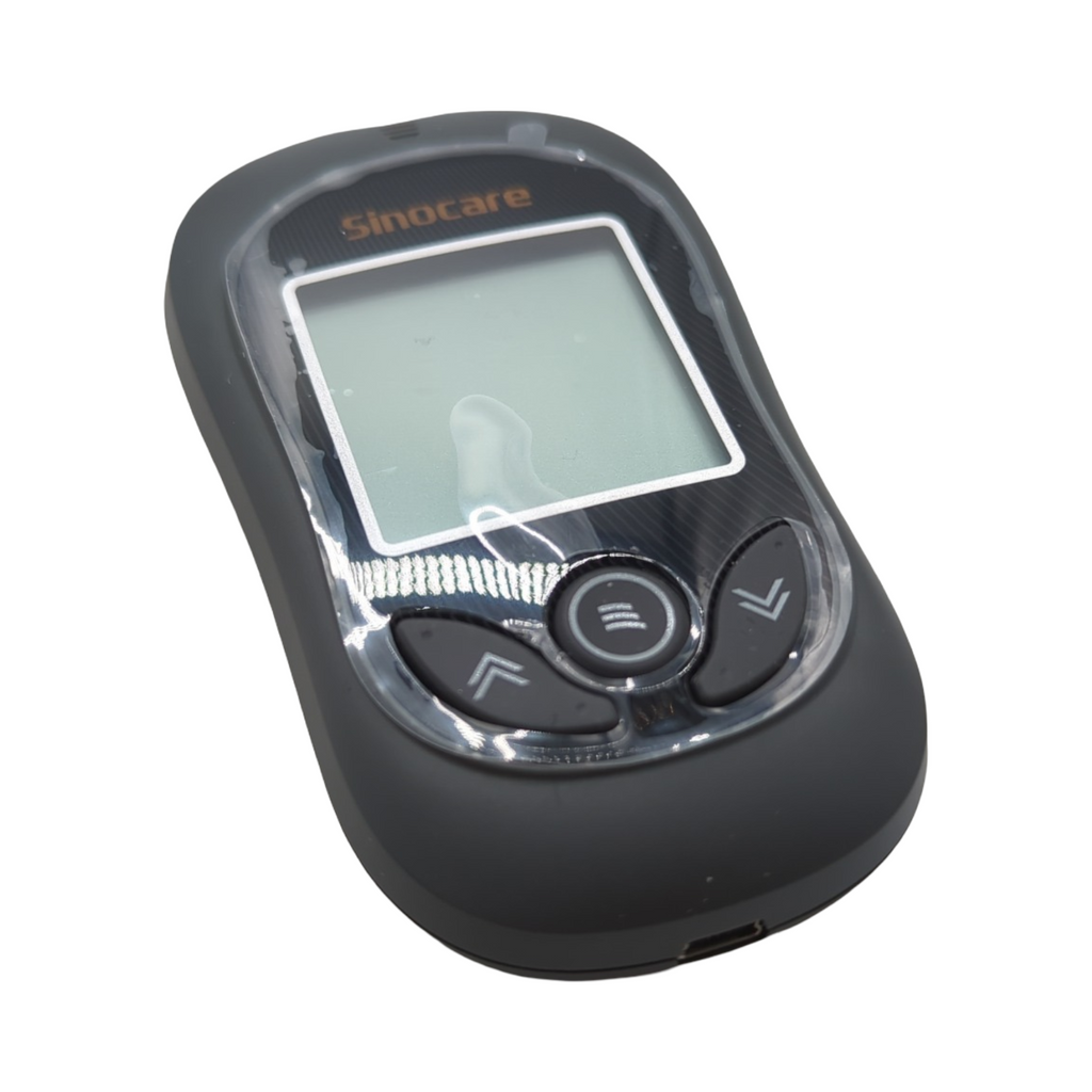 Sinocare Glukometer Blutzuckermessgerät automatische Codierung für Kinder und Erwachsene Messbereich 20-600 mg/dl