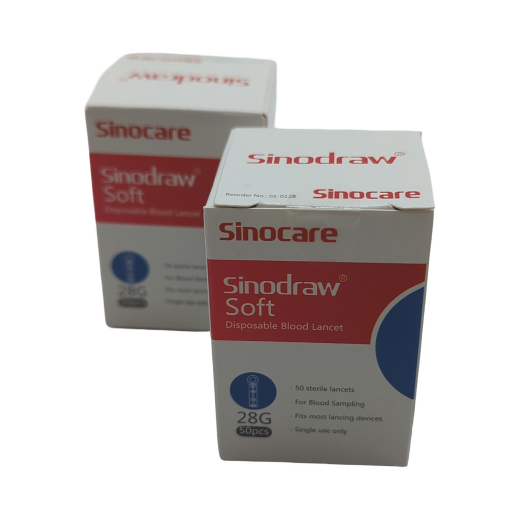 Sinocare Glukometer Blutzuckermessgerät automatische Codierung für Kinder und Erwachsene Messbereich 20-600 mg/dl